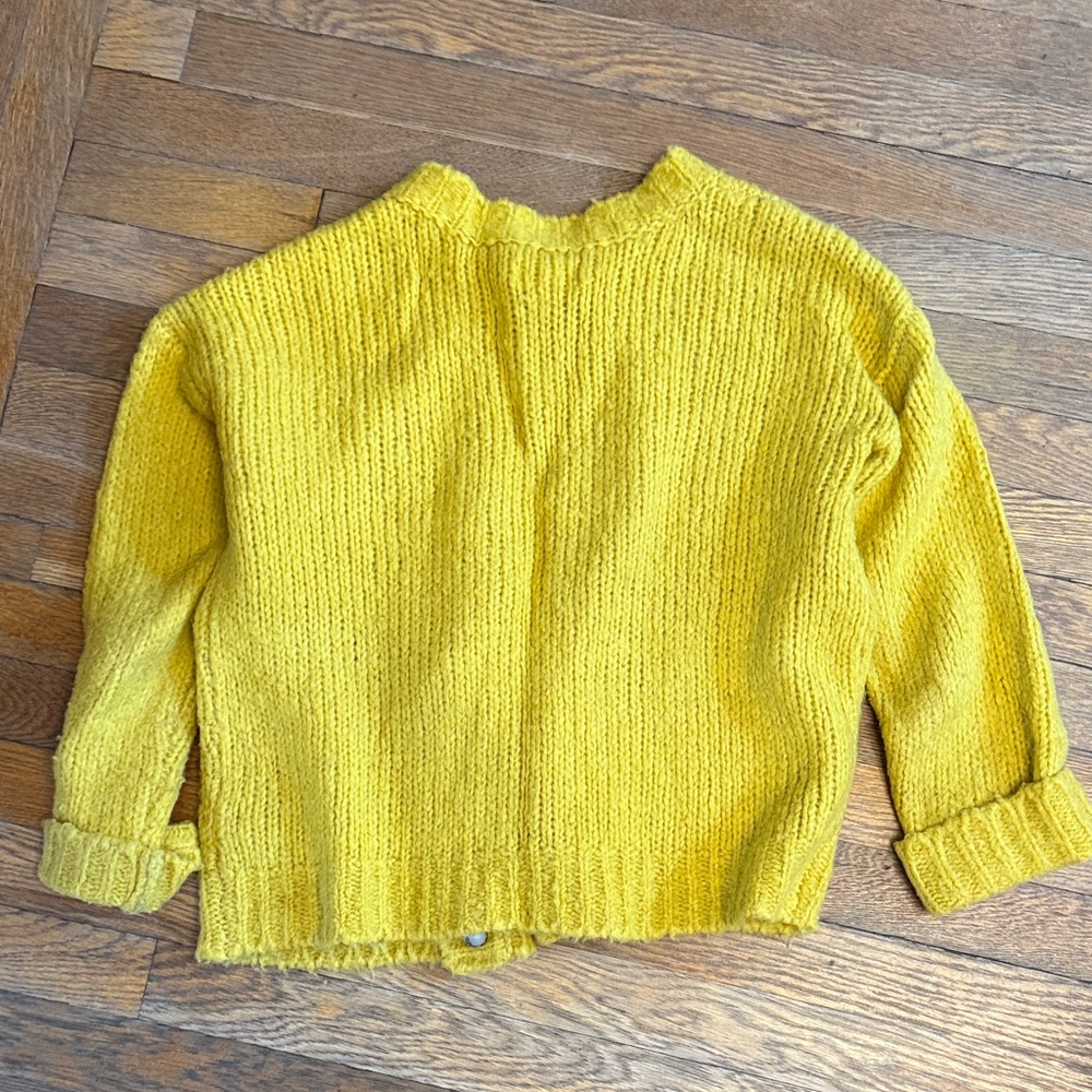 Anthropologie Maeve Bunny Slope Yellow Cardigan - Picture 5 of 5